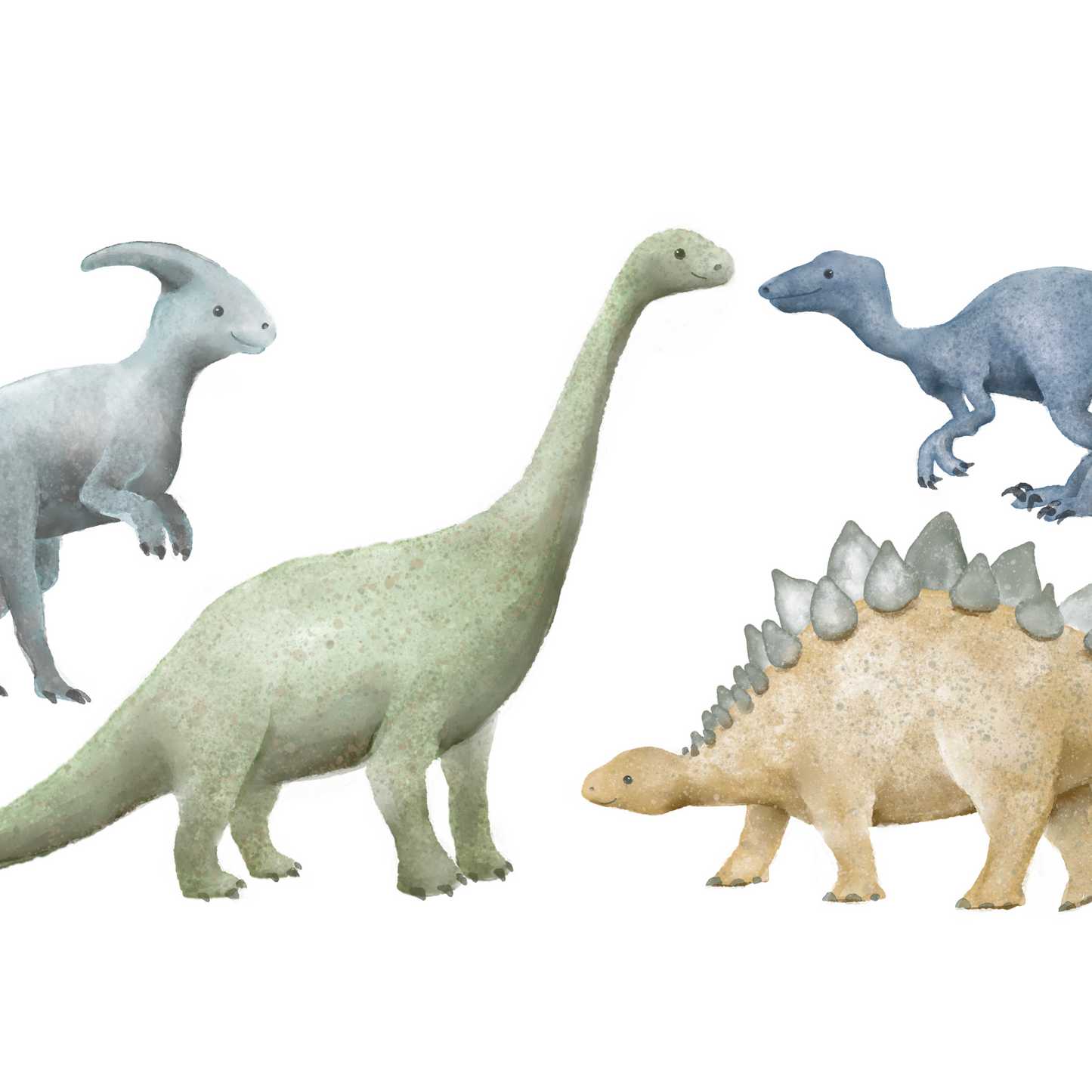 A series of dinosaur wall decals. Non-toxic reusable wall stickers. Australian made.