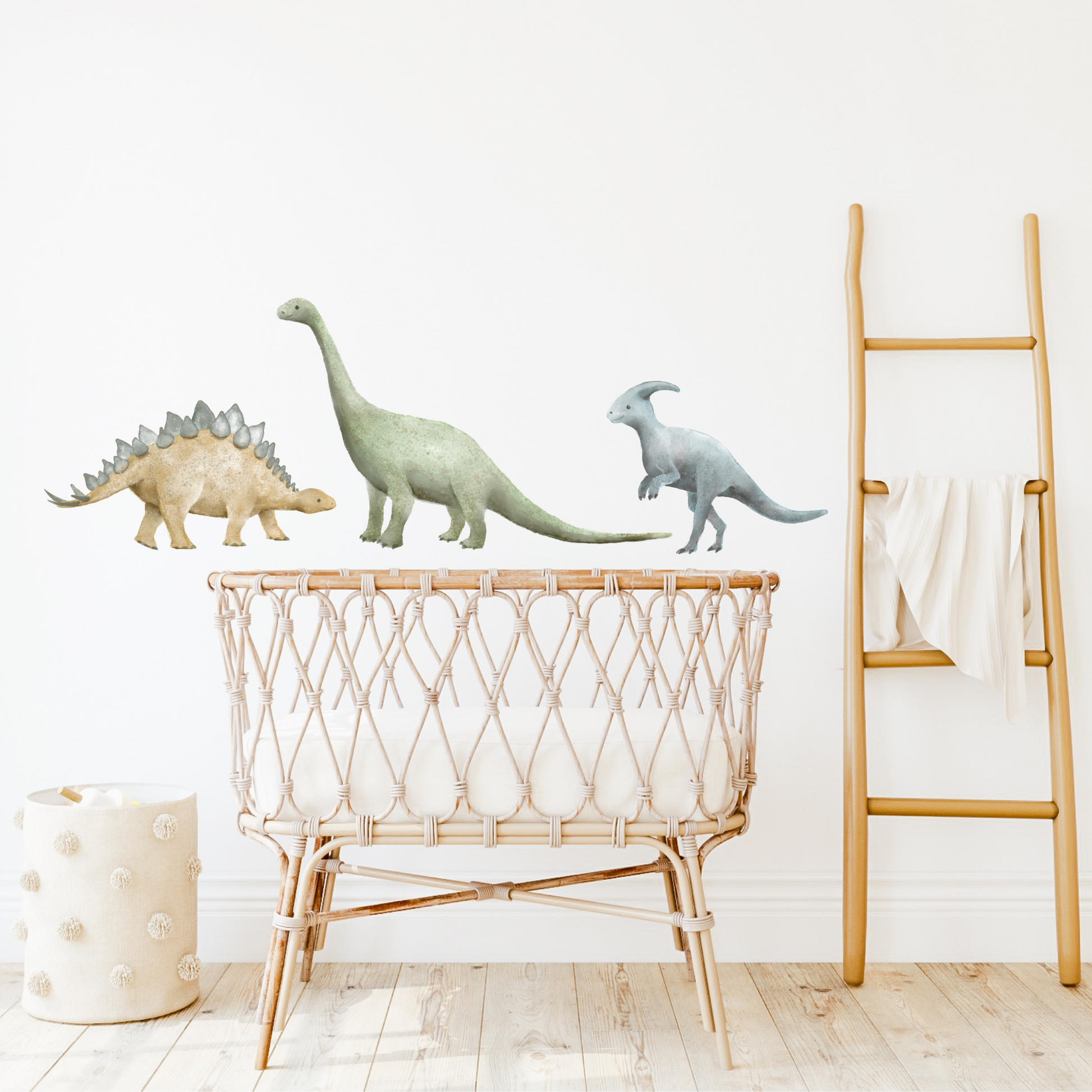 A series of dinosaur wall decals. Non-toxic reusable wall stickers. Australian made.